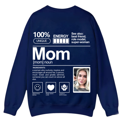 Addcustom  Photo Mom Casual Crewneck Sweatshirt