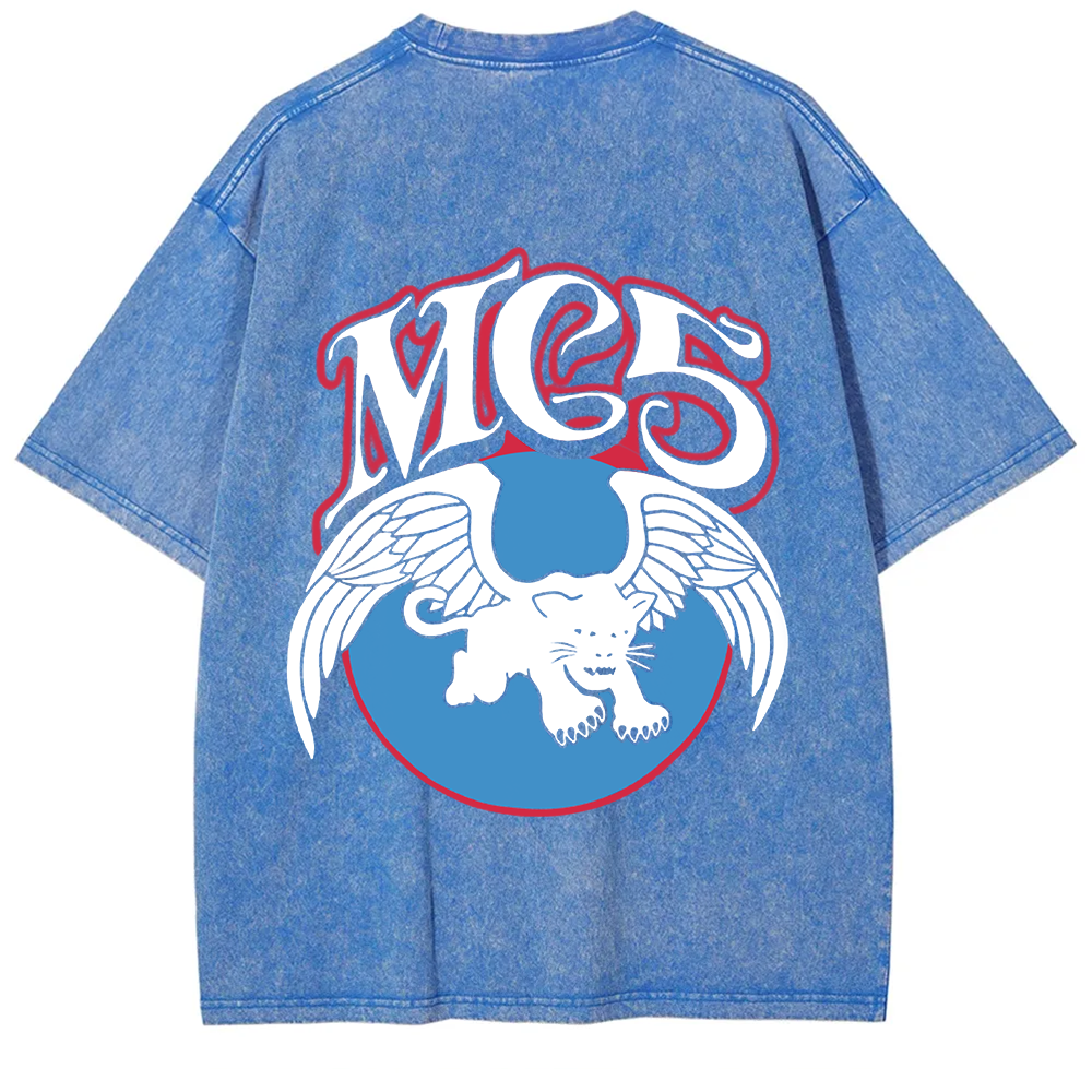 Unisex Vintage Washed  M.C.5 Music Bands t-Shirt