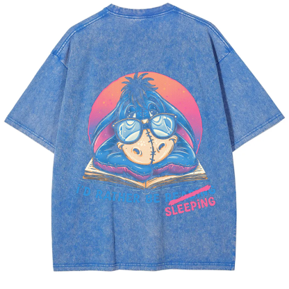 Unisex Vintage Washed Rather Be Sleeping  t-Shirt