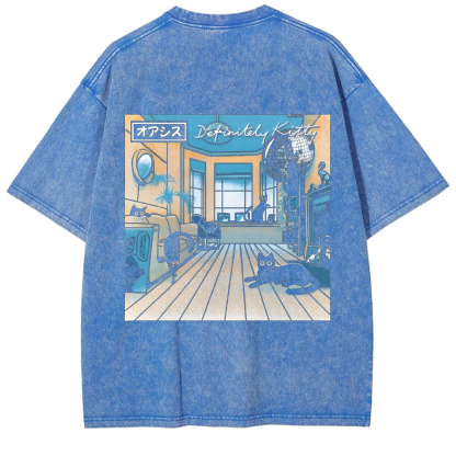Unisex Vintage Washed Definitely Kitty t-Shirt