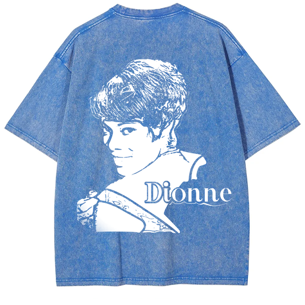 Unisex Vintage Washed  Dionne Warwick Singer  t-Shirt