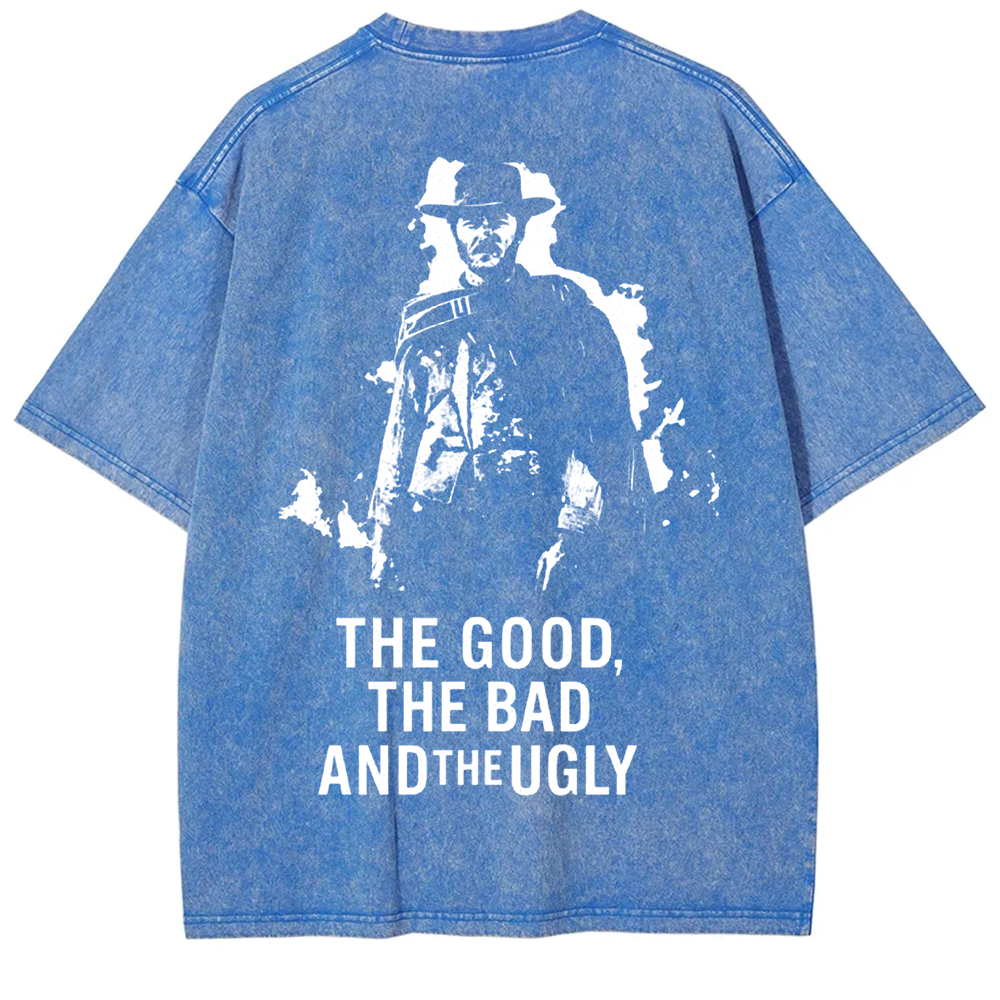 Unisex Vintage Washed The good ,the bad,the ugly, spaghetti Western movie  t-Shirt