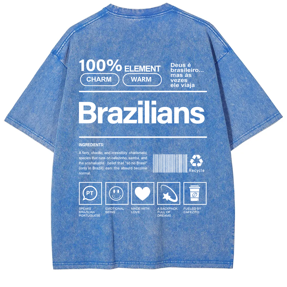 Brazilians Unisex Fit  Washed T-Shirt