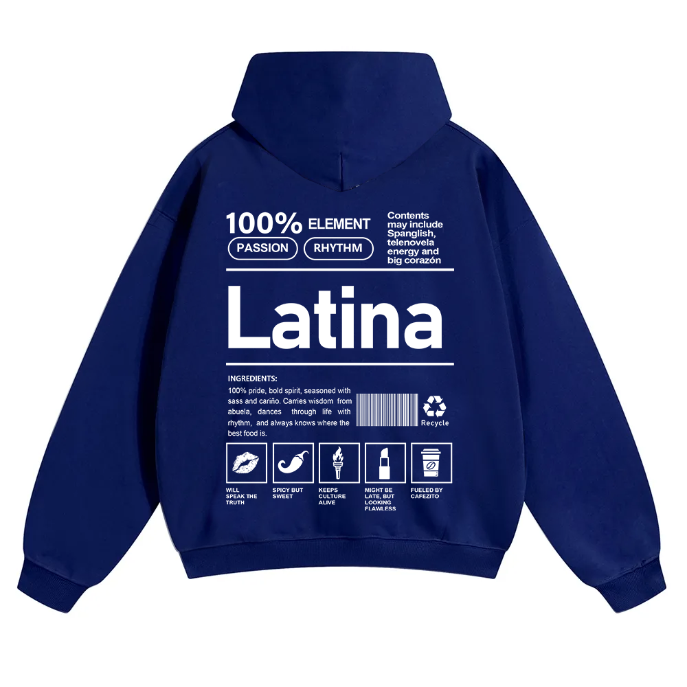 Latina Unisex Fit Color Hoodie wearishow