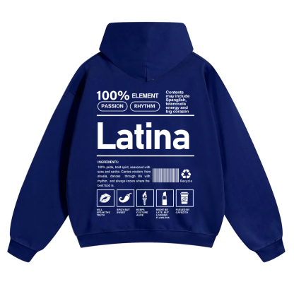 Latina Unisex Fit Color Hoodie wearishow