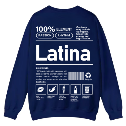Latina Unisex Fit  Casual Crewneck Sweatshirt wearishow