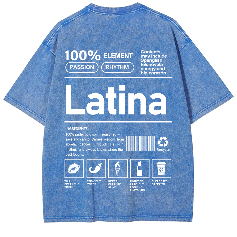 Latina Unisex Fit  Washed T-Shirt