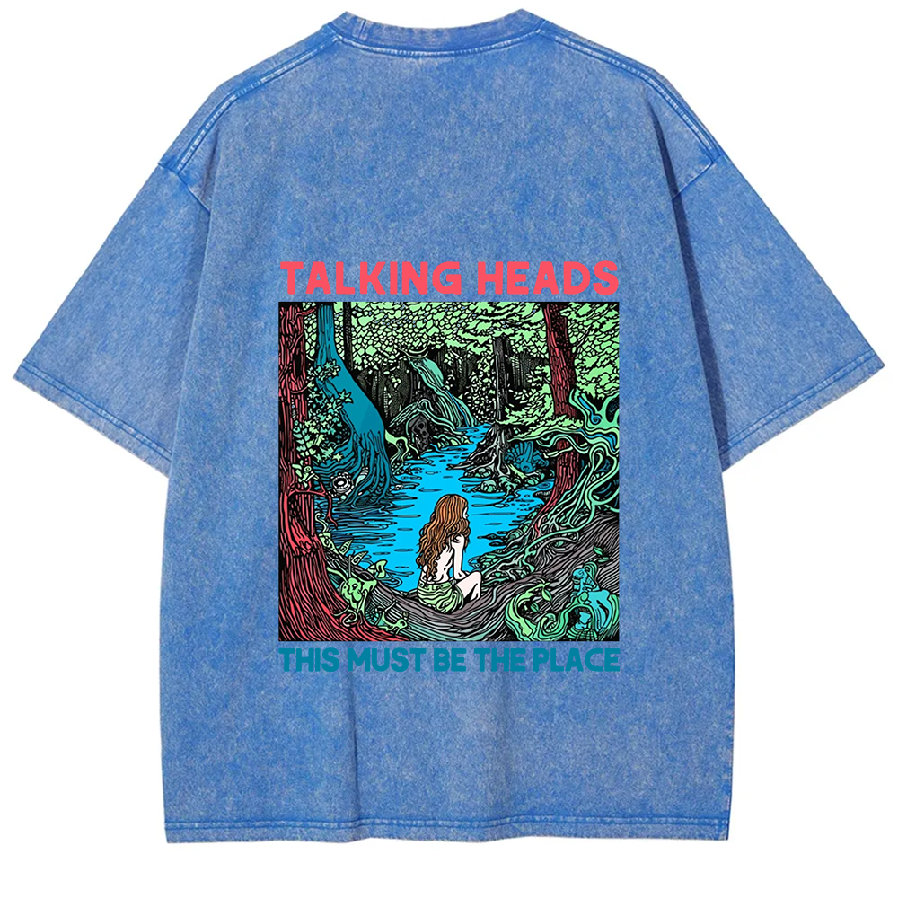 Unisex Vintage Talking Heads Band Casual Printed t-Shirt