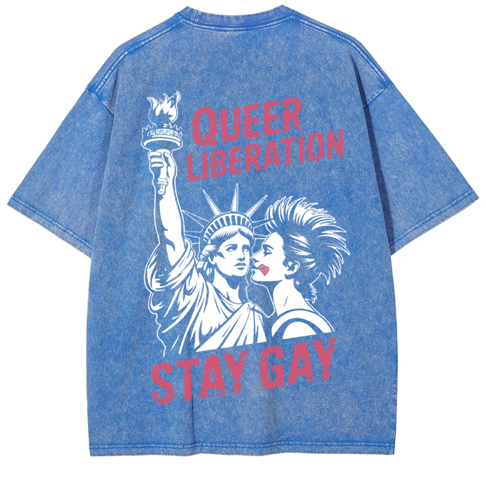 Unisex Vintage Queer Liberation Stay Gay t-Shirt
