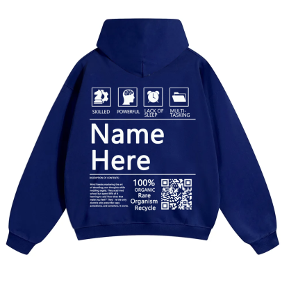 QR Code Customized Unisex Solid Hoodie