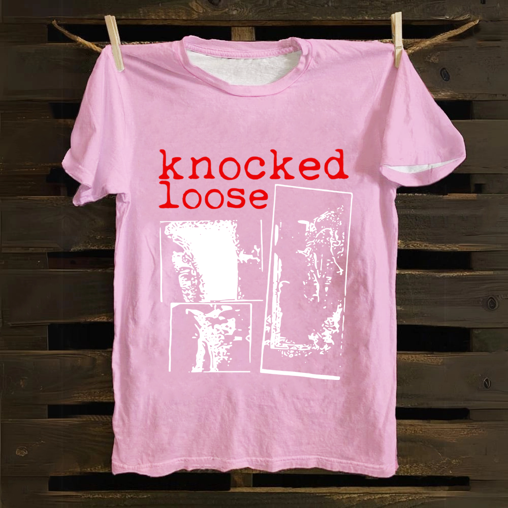 Unisex Vintage Knocked Loose Band Cotton T-Shirt