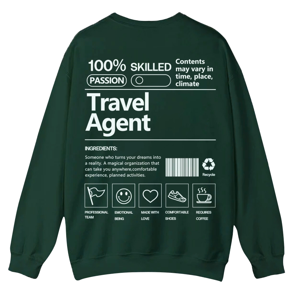 Travel Agent Casual Crewneck Sweatshirt