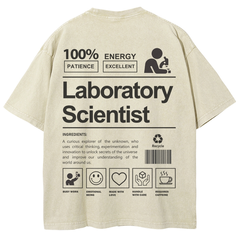 Laboratory Scientist Unisex Fit Washed T-Shirt