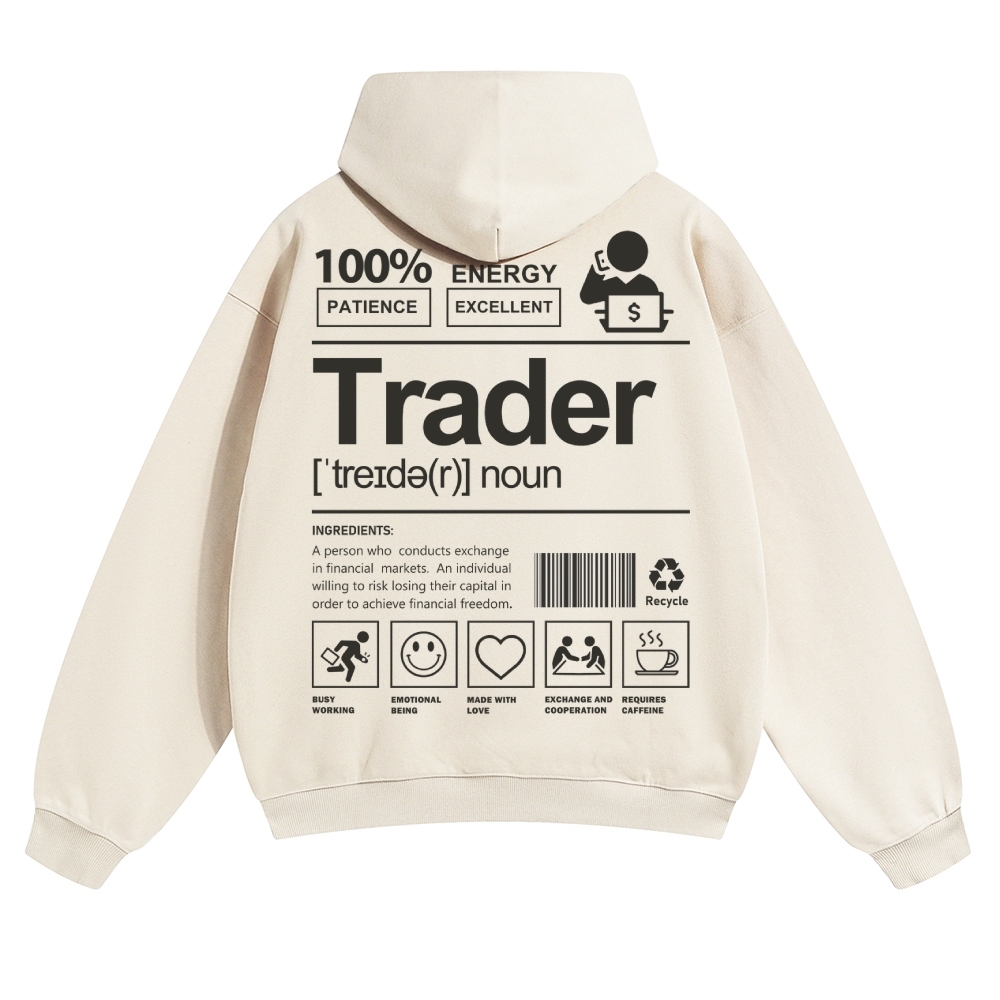 Trader Solid Color Hoodie