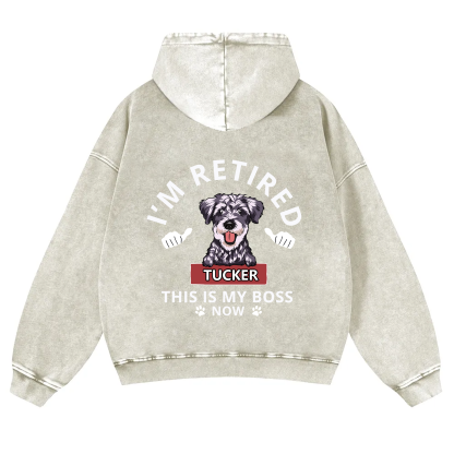 This Is My Boss - Personalized Custom Unisex Washed Hoodie