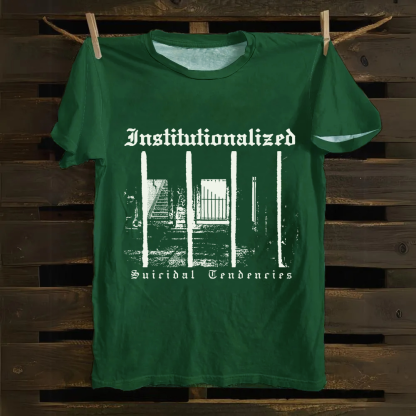 Unisex Vintage  Suicidal Tendencies Band Institutionalized Cotton T-Shirt