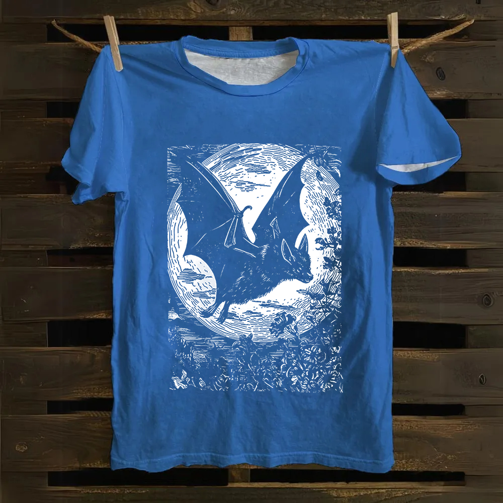 Unisex Vintage  Medieval Bat Cotton T-Shirt