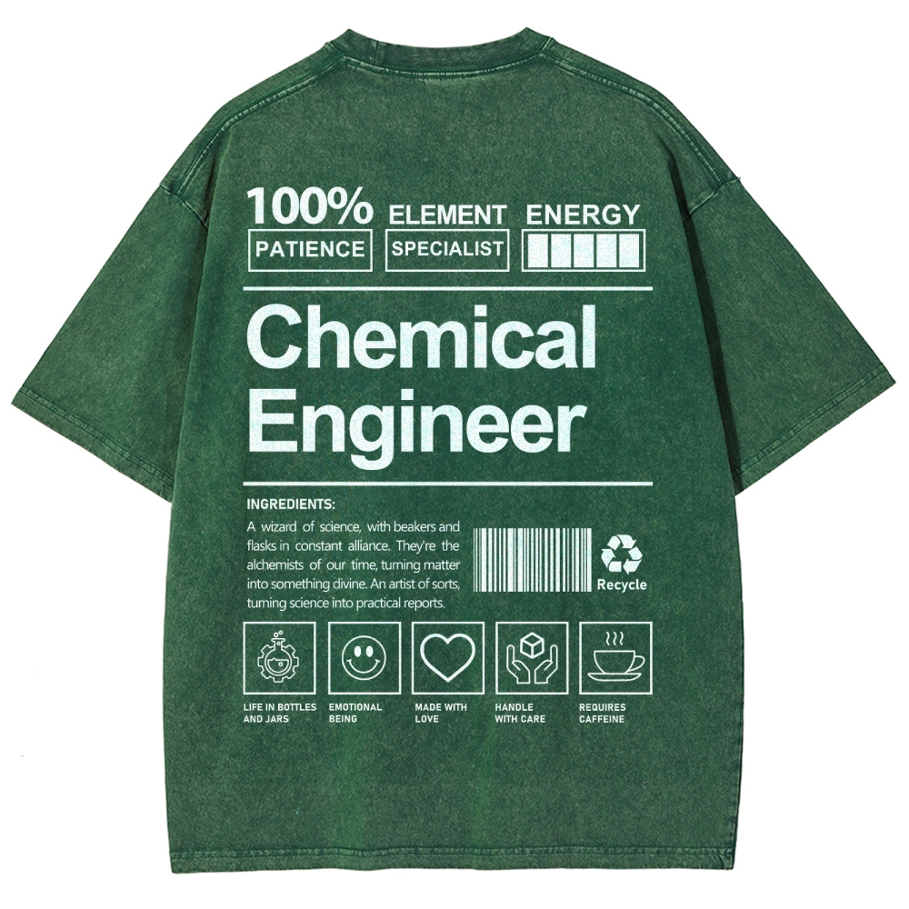 Chemical Engineer Unisex Fit Washed T-Shirt
