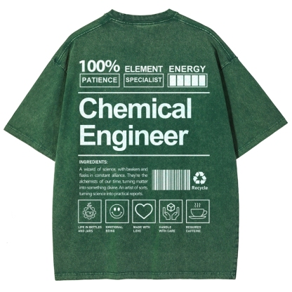 Chemical Engineer Unisex Fit Washed T-Shirt