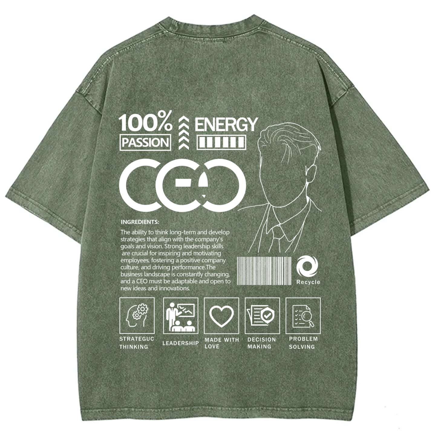 CEO Unisex Fit Washed T-Shirt