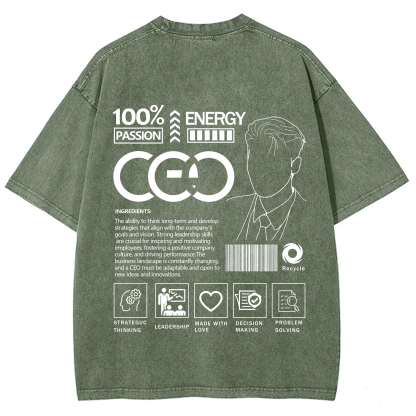 CEO Unisex Fit Washed T-Shirt