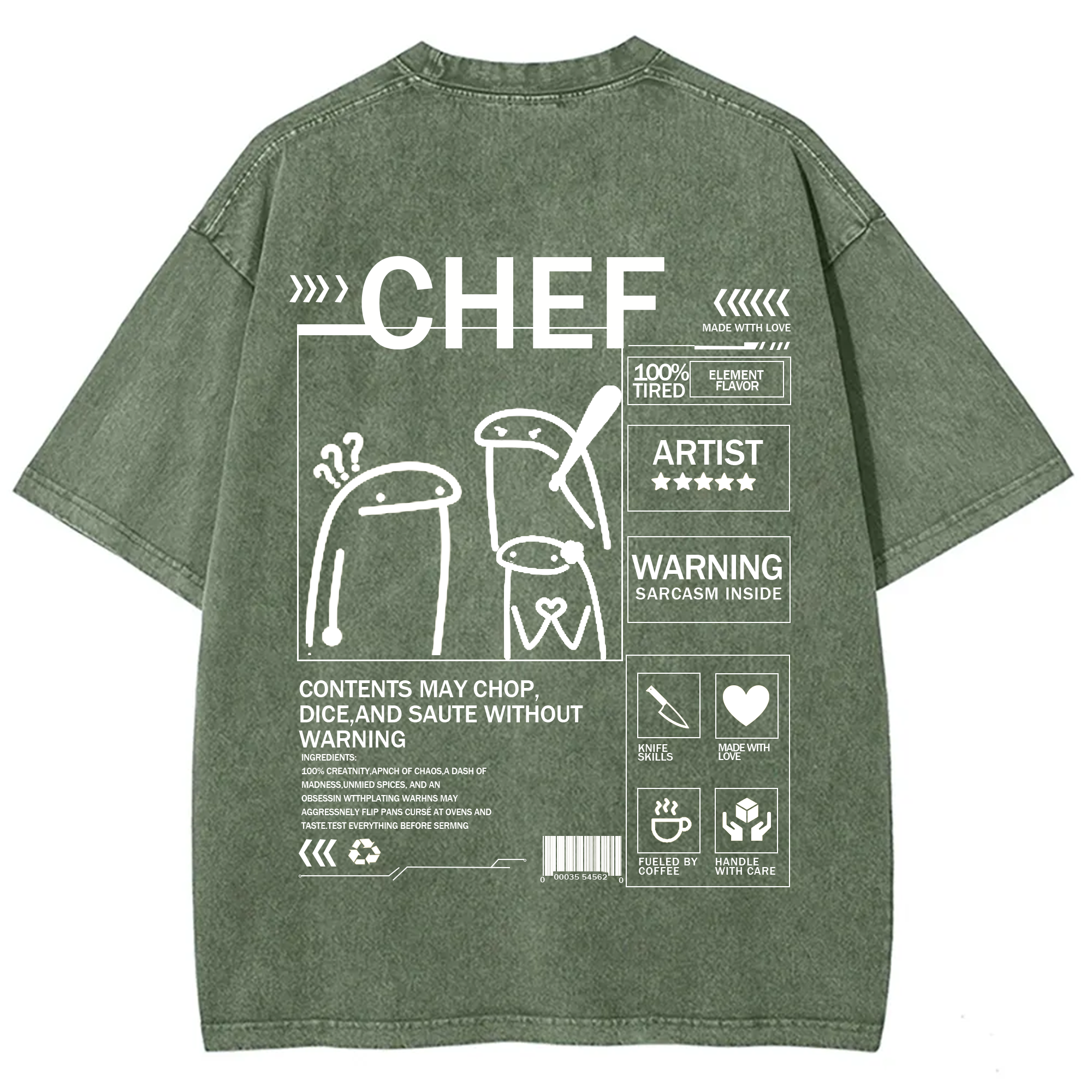 Chef Solid Color Unisex T-shirt