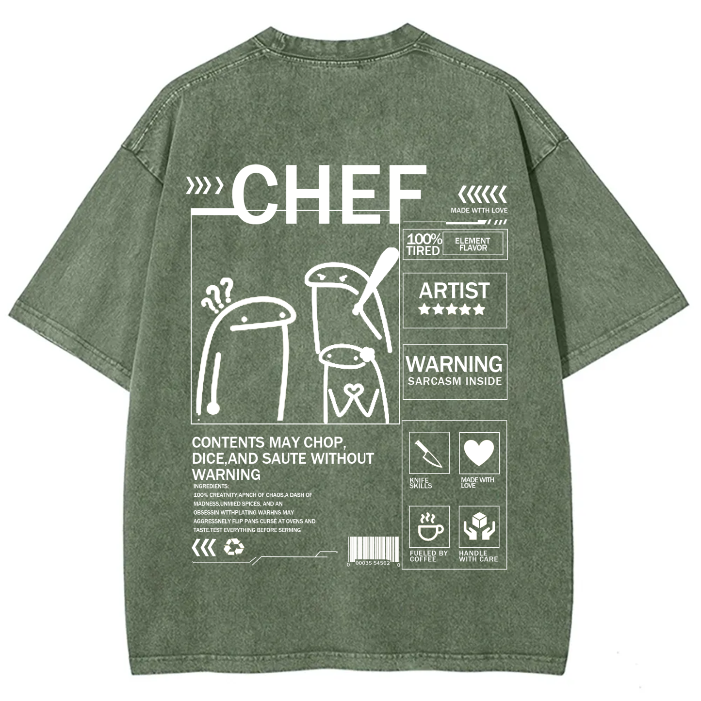 Chef Solid Color Unisex T-shirt