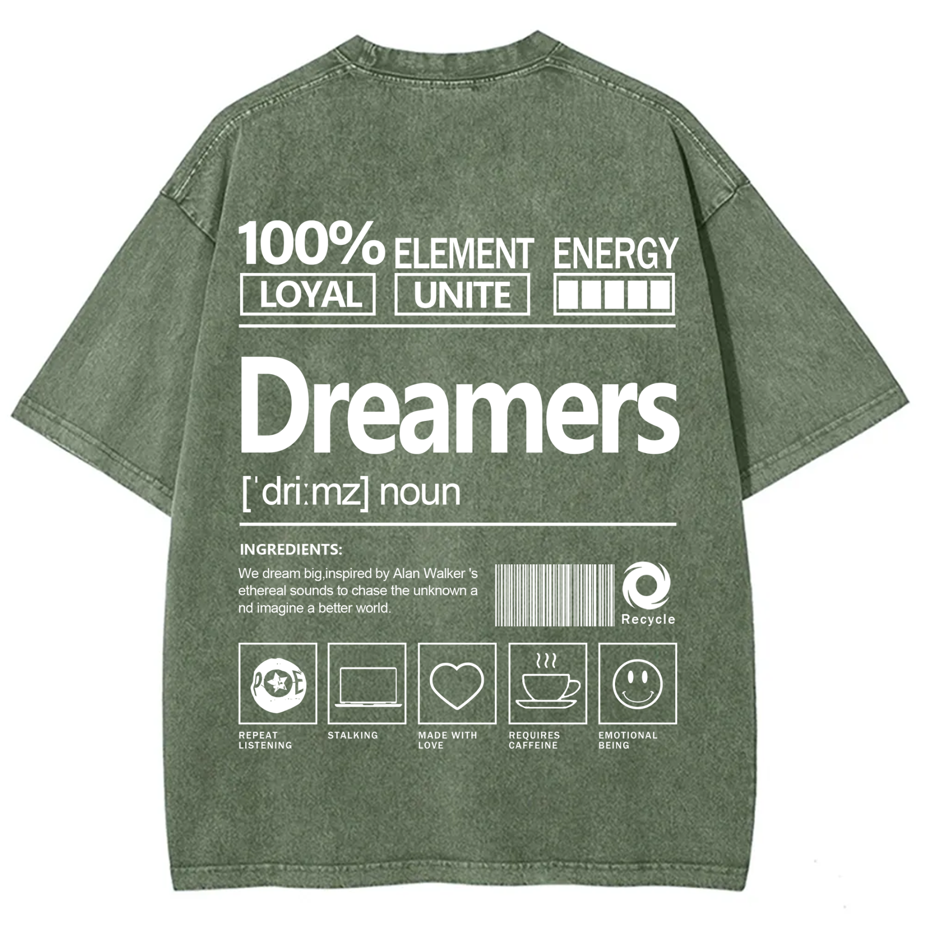 Dreamers  Unisex Fit Washed T-Shirt