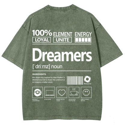Dreamers  Unisex Fit Washed T-Shirt