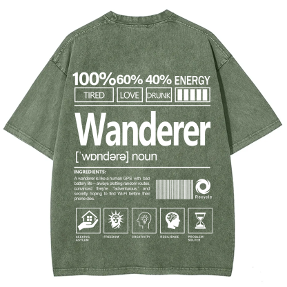 Wanderer  Unisex Fit Washed T-Shirt