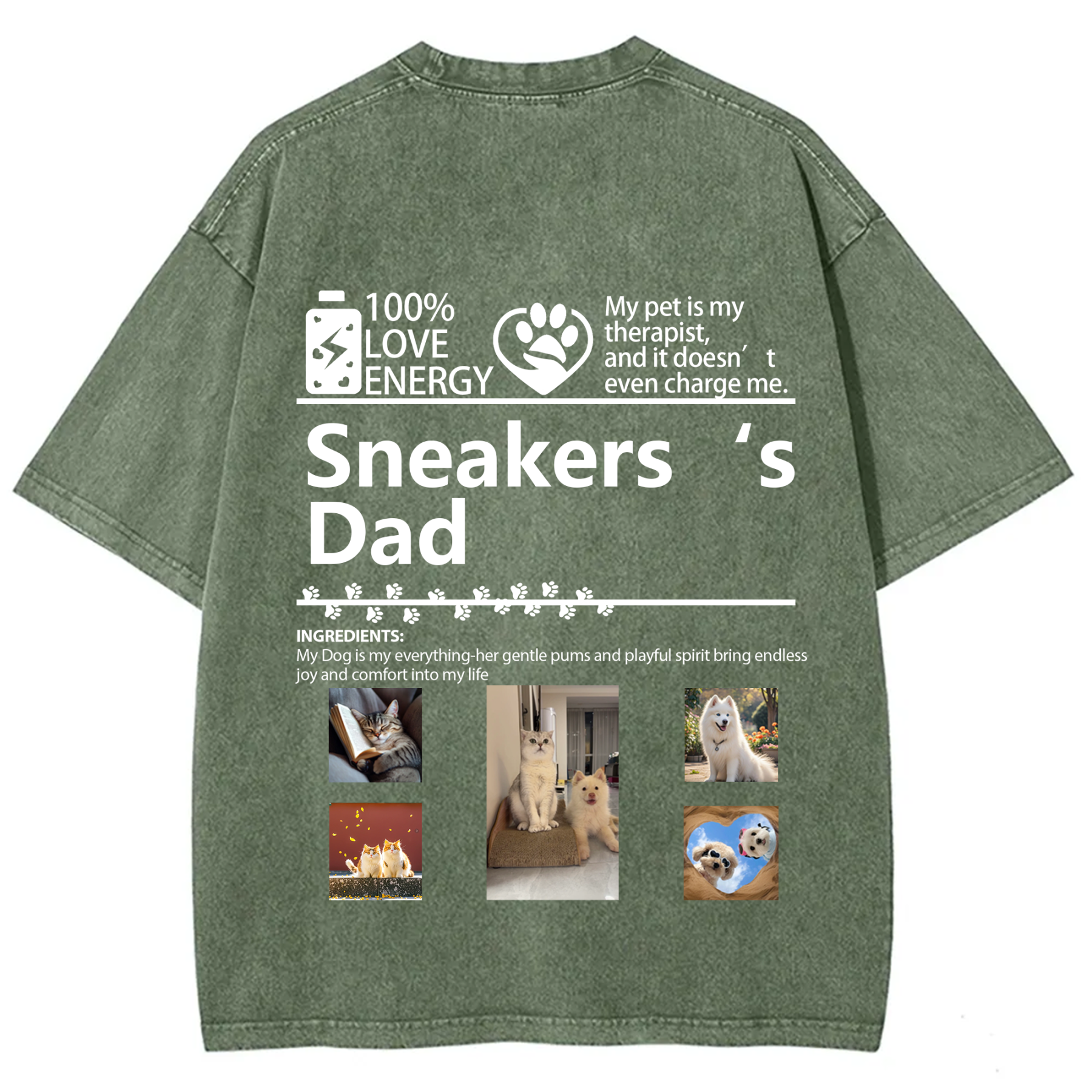 Pets Photos Creative Customized Unisex T-shirt