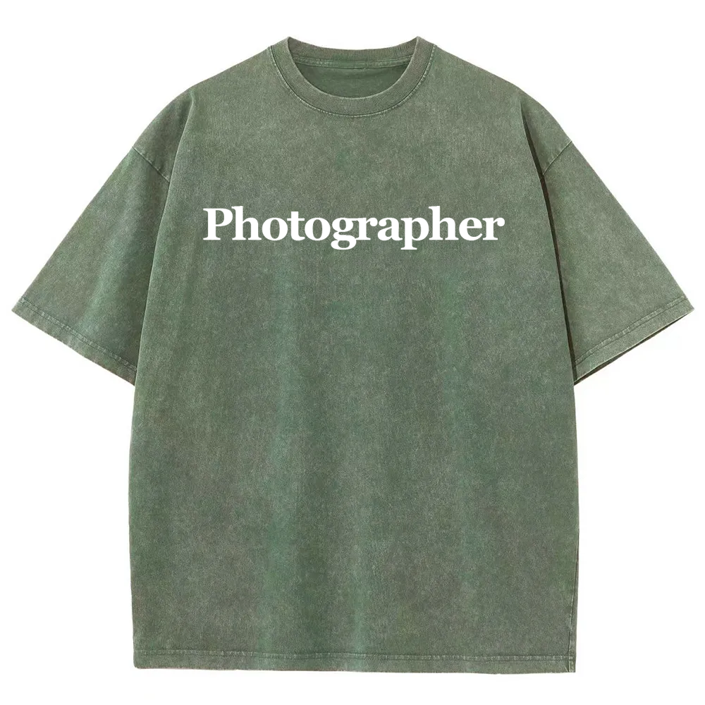 Photographer Unisex Fit Washed T-Shirt