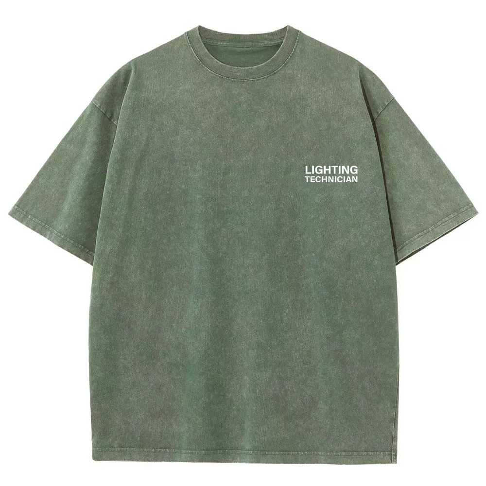 Lighting Technician Unisex Fit Washed T-Shirt