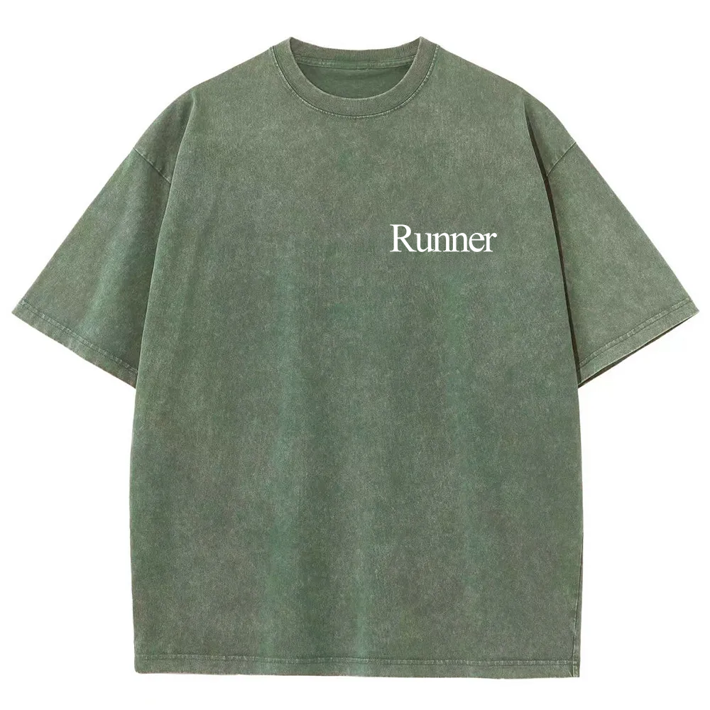 Runner Unisex Fit Washed T-Shirt