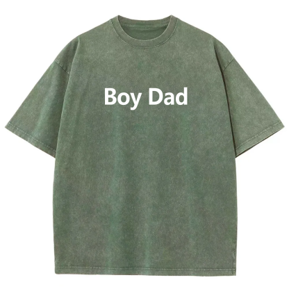 Boy Dad Unisex Fit Washed T-Shirt