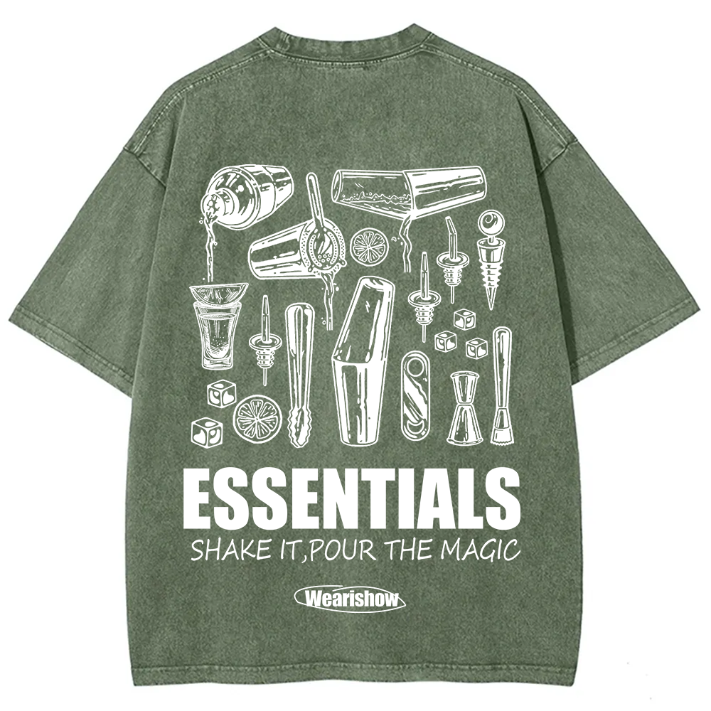 Bartender Essentials Unisex Fit Washed T-Shirt