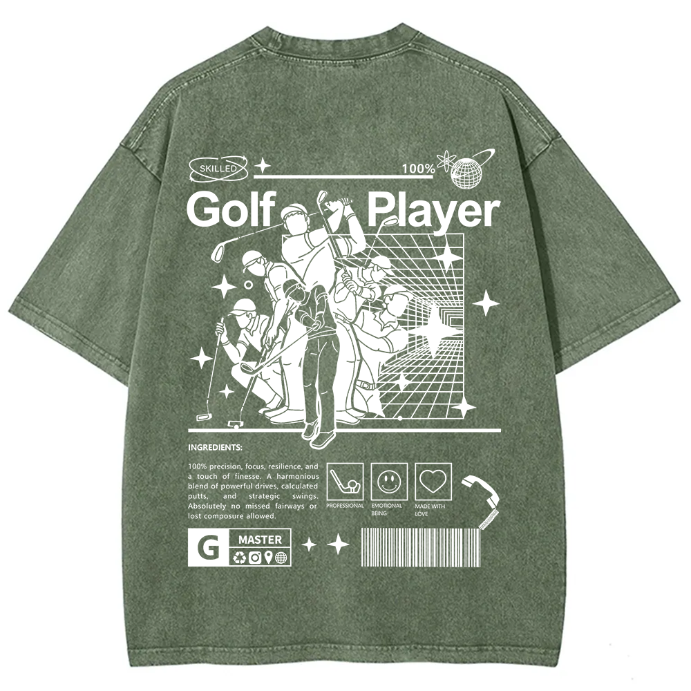 Golf Player Unisex Fit Washed T-Shirt