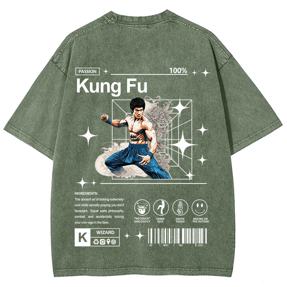 ThinKung Fu Unisex Fit Washed T-Shirt