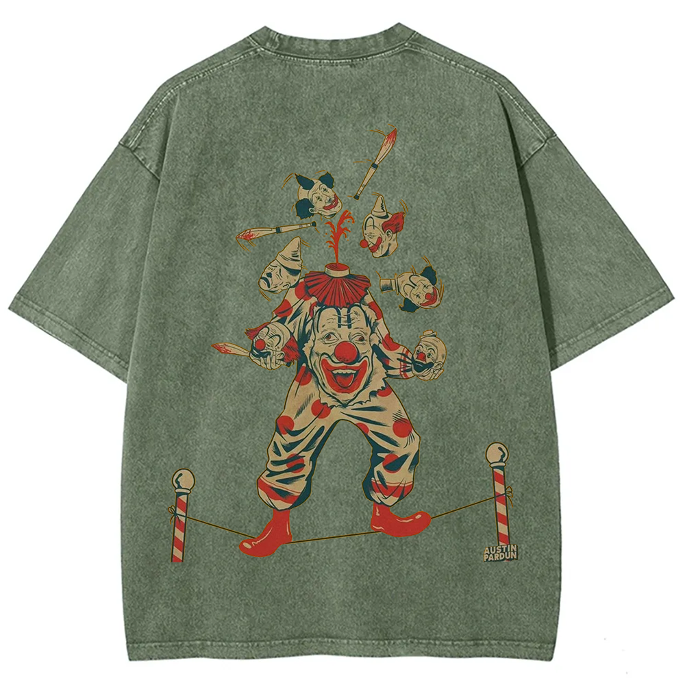Halloween Clown Art Illustration Print Unisex Classic T-Shirt