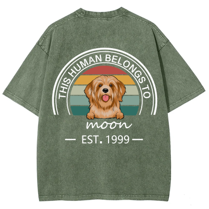 This Human Belongs To - Personalized Custom Unisex T-shirt