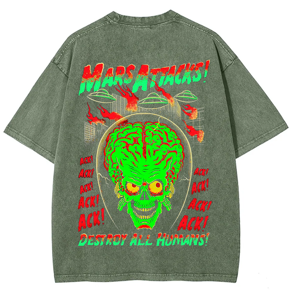 Unisex Vintage Washed Mars Attacks T-Shirt