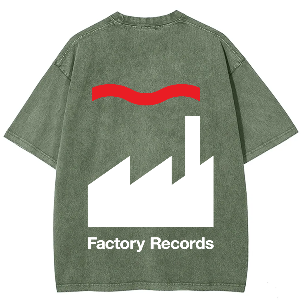 Unisex Factory Records Company Washed T-Shirt