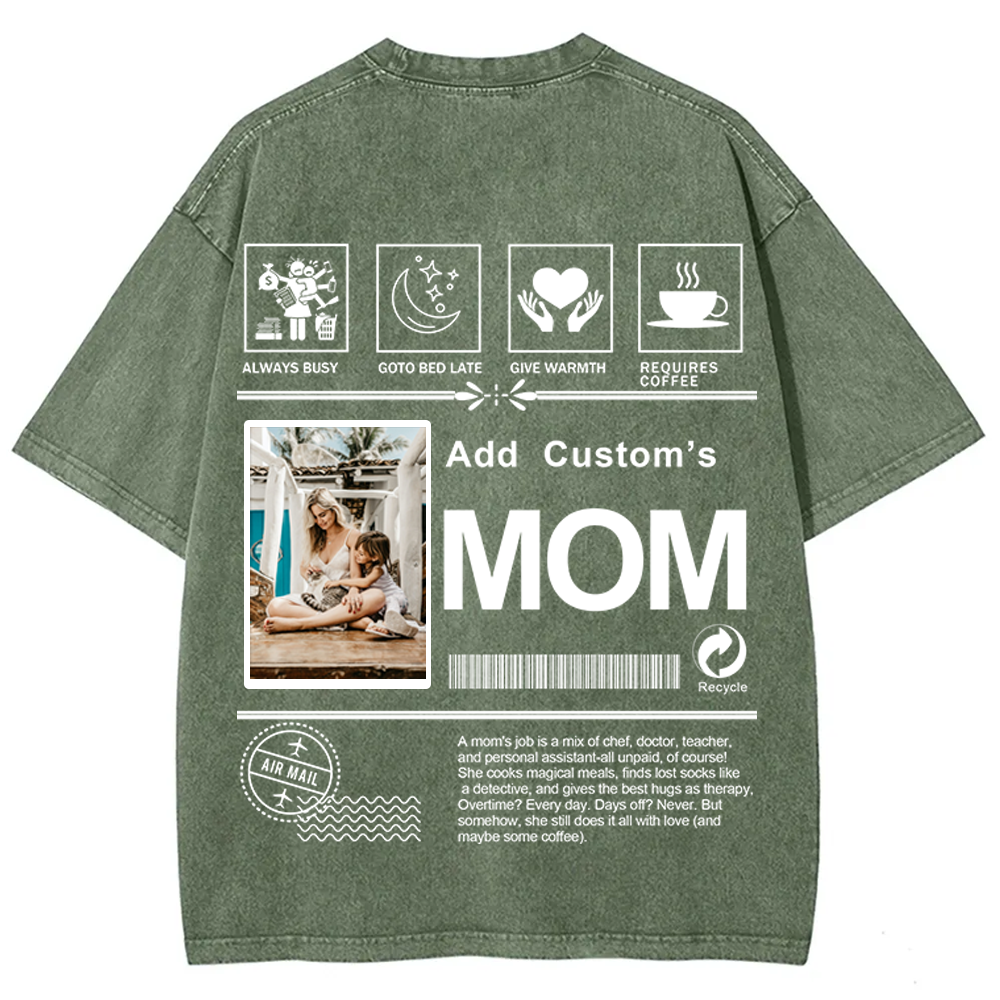 MOM Custom Unisex Fit Washed T-Shirt