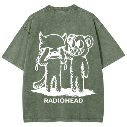 Unisex washed  Radiohead T-shirt