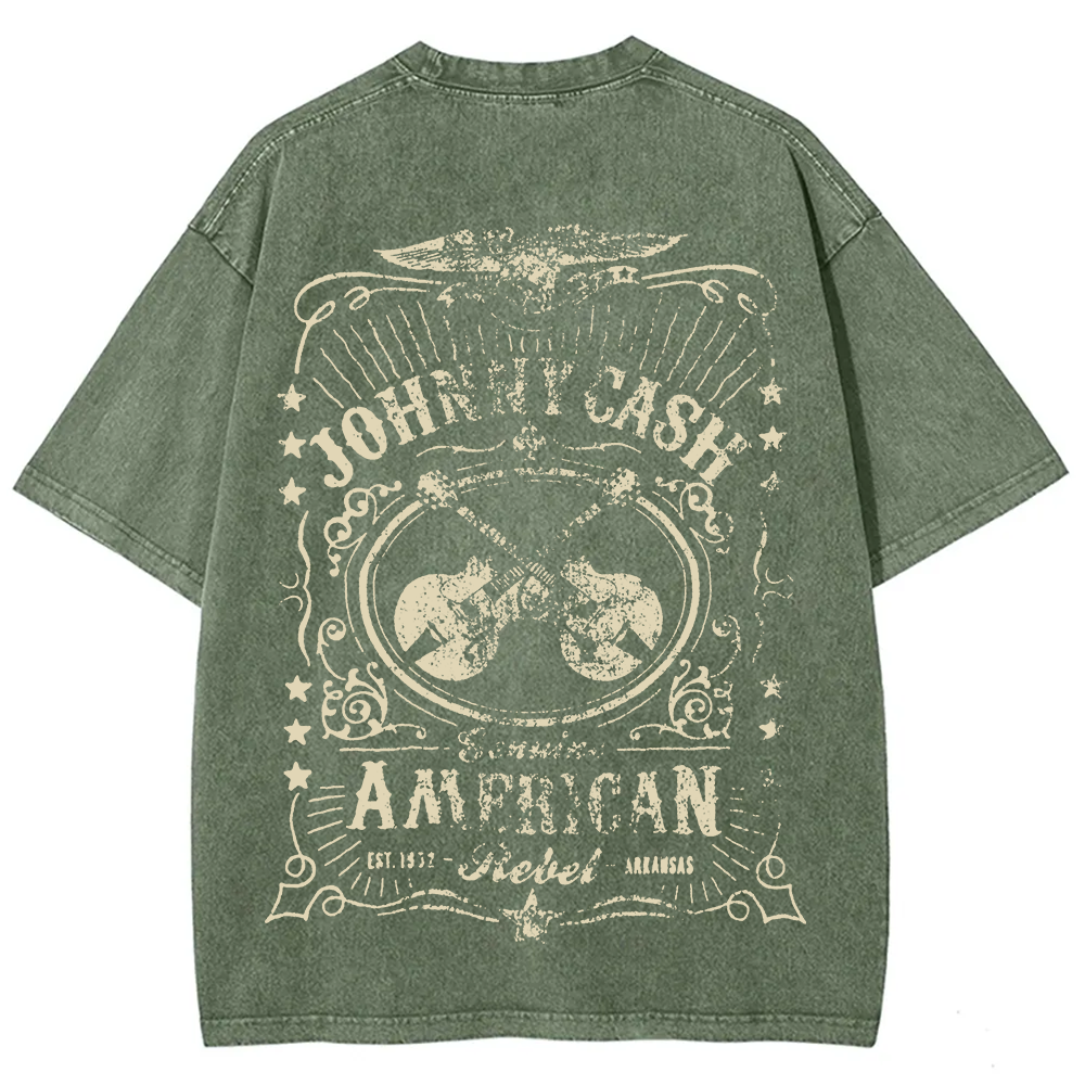 Unisex Vintage Washed Johnny Cash T-shirt