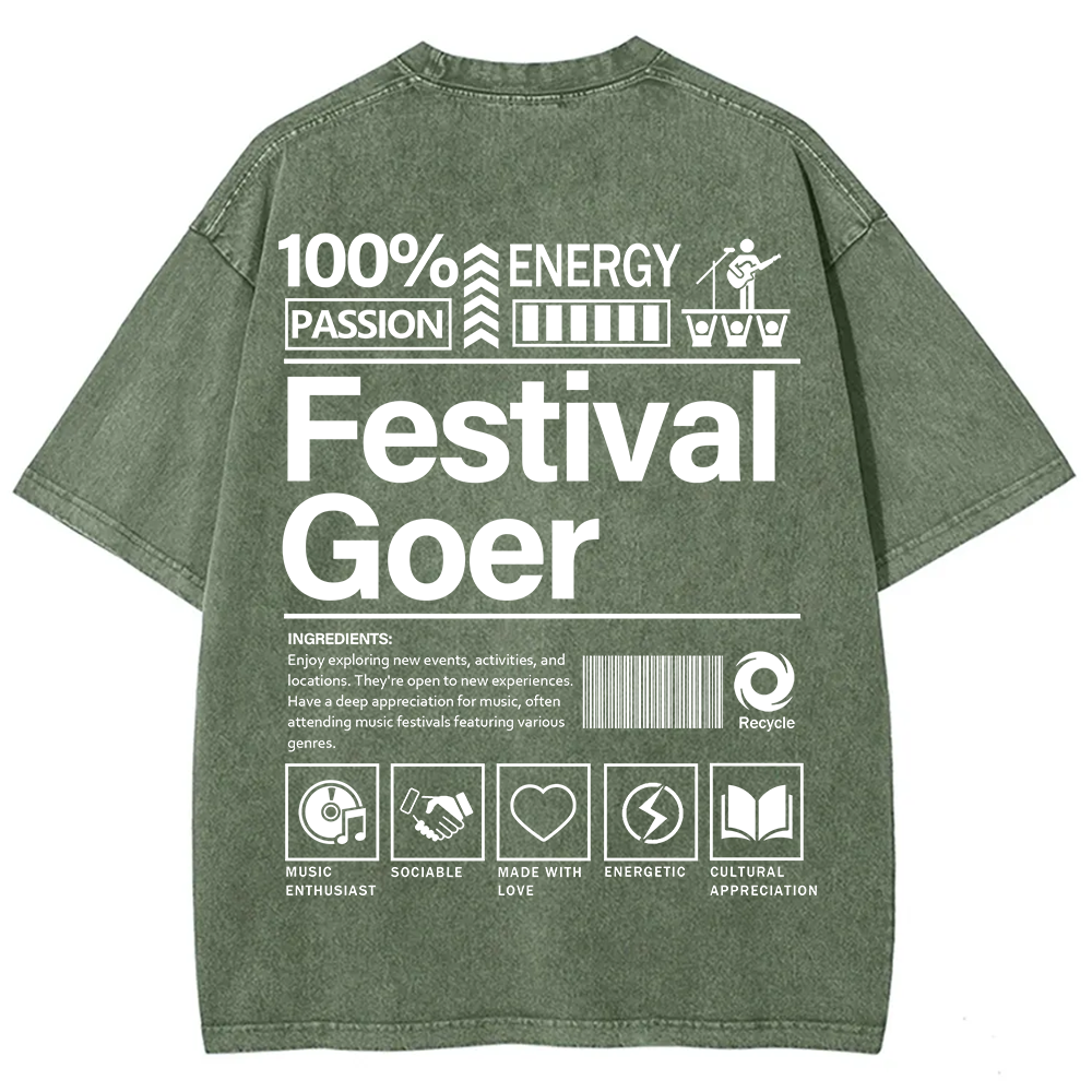 Festival Goer Unisex Fit Washed T-Shirt