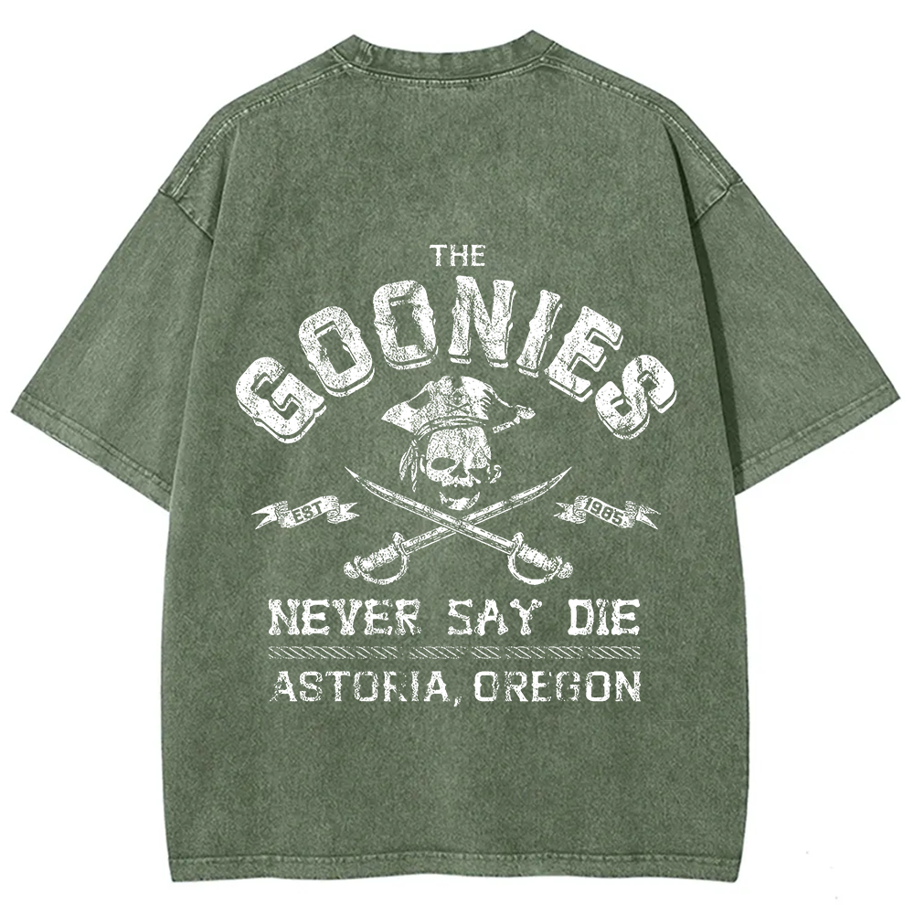 Unisex Vintage Washed The Goonies Never Say Die T-Shirt