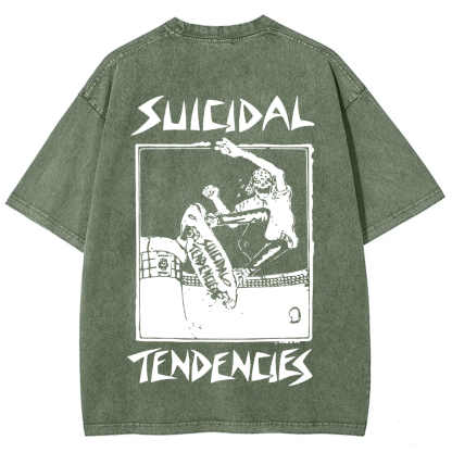 Suicidal Tendencies Band Vintage Washed  T-Shirt