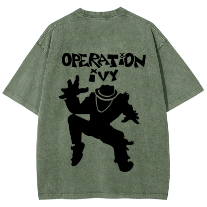 Unisex Vintage Washed Operation Ivy Band T-Shirt
