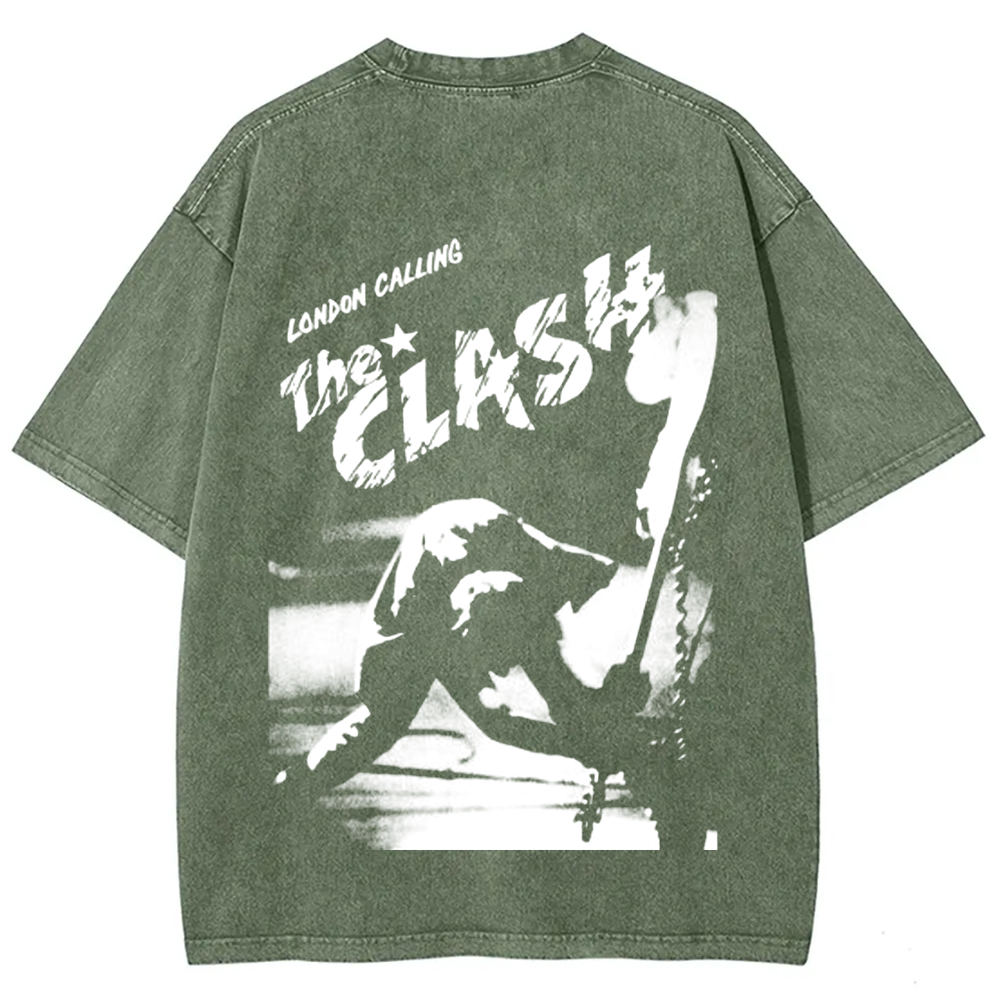 Vintage Washed The Clash Punk Band T-Shirt